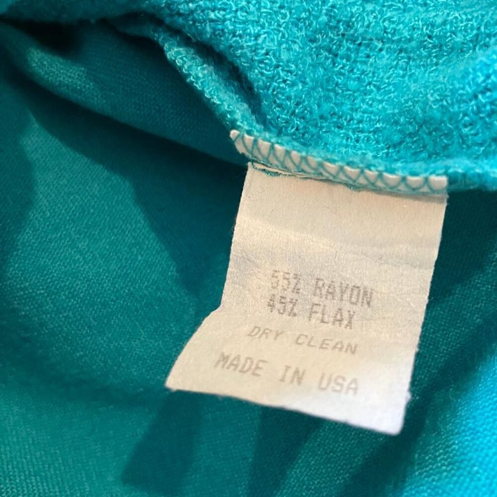Turquoise Button-Front Tunic Top - Picture 5 of 6